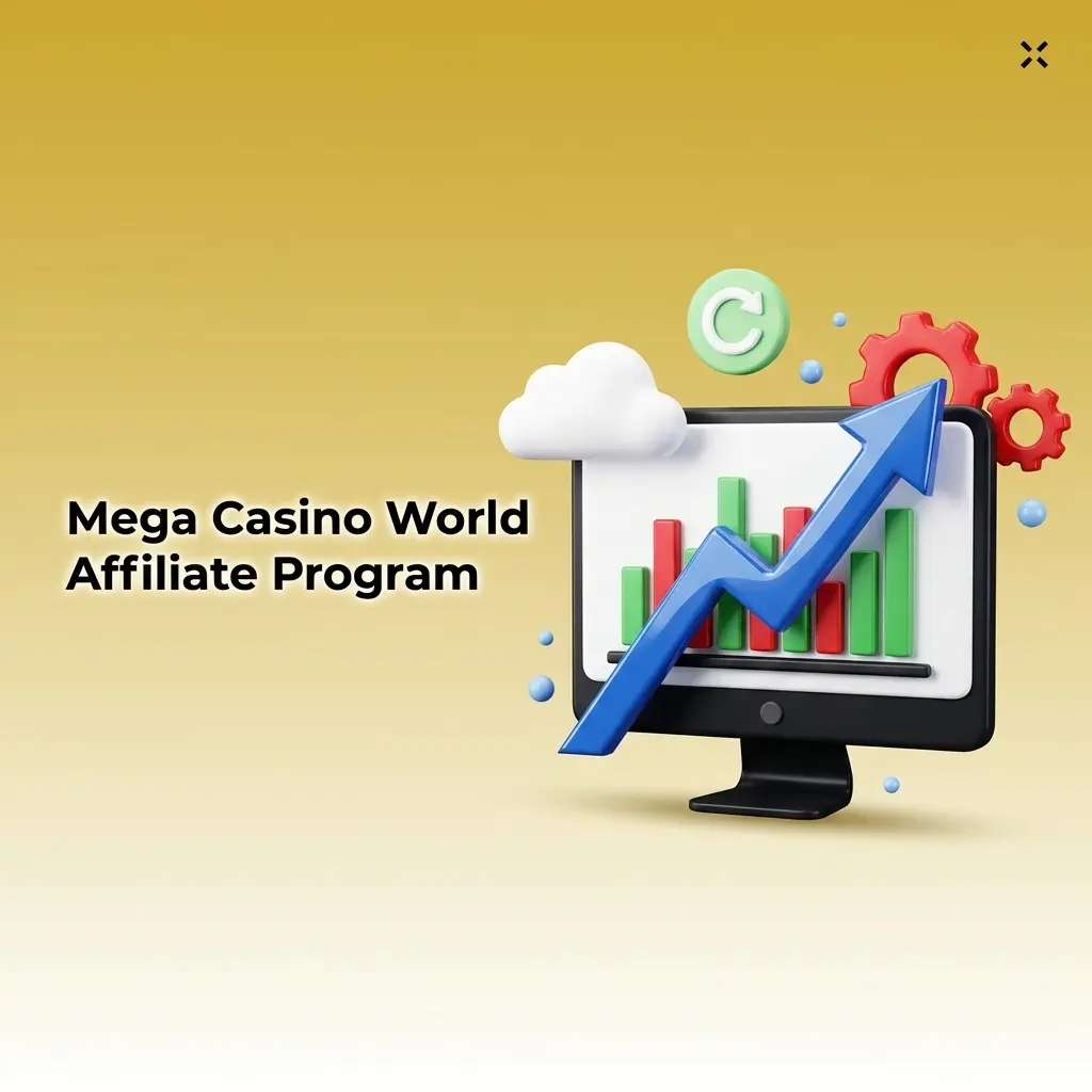 Mega Casino World affiliate program banner showing up to 40% revenue share with bKash, Nagad, and USDT payments