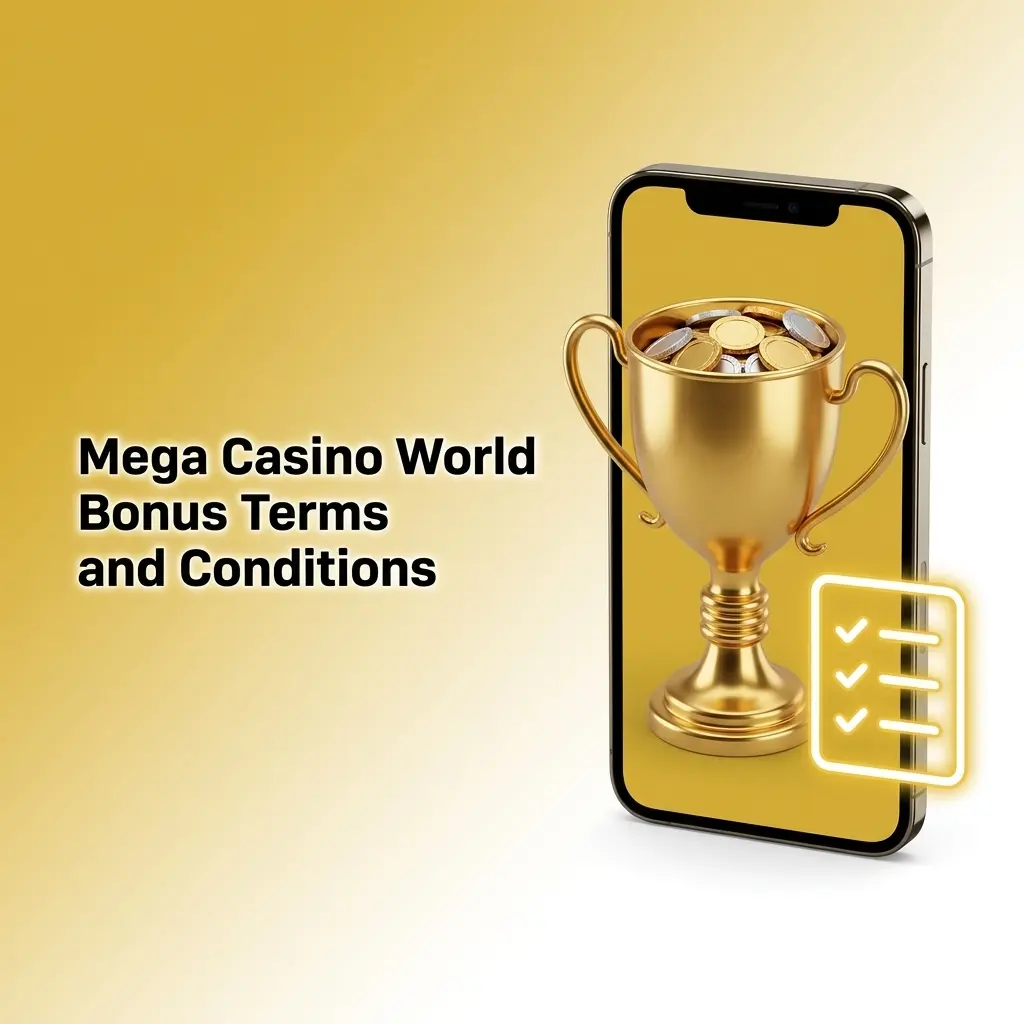 Mega Casino World bonus terms and conditions: wagering rules, deposit limits, and eligibility requirements for players.
