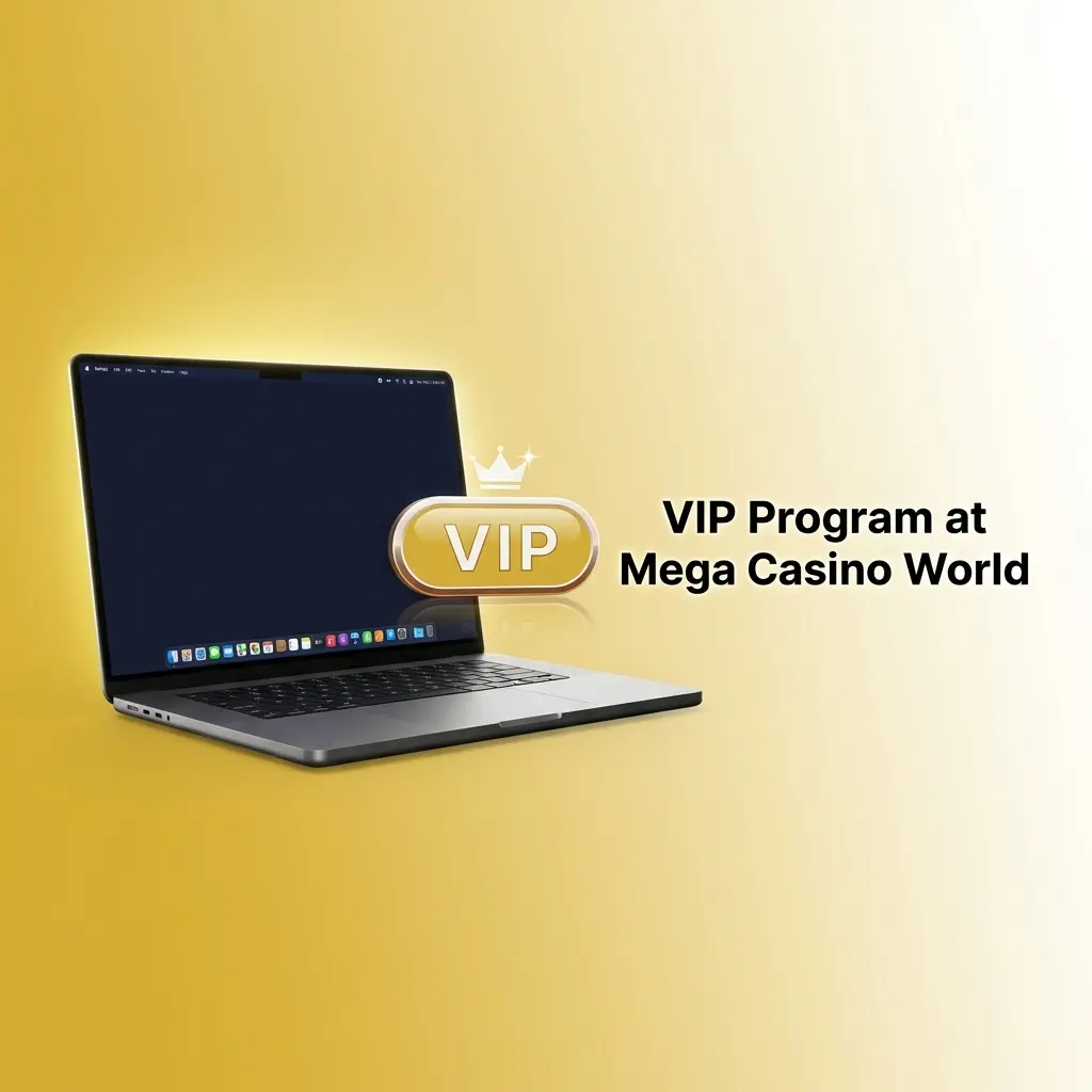 Mega Casino World VIP program showing five tiers from Bronze to Diamond with rising cashback rates and perks